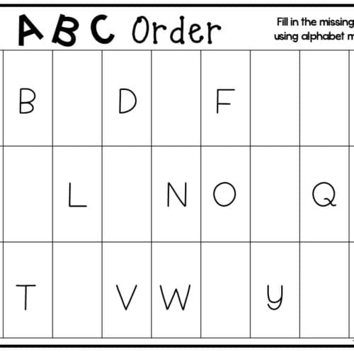 abcオーダーページ 4 Printable ABC Order Work Mats/Worksheets | Made By Teachers
